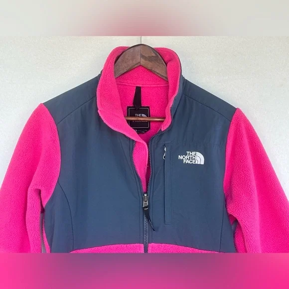 THE NORTH FACE Denali Polartec Pink BlackFleece Full Zip‎ Coat Jacket Small - Picture 3 of 16